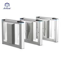 Contrôle d'accès de sécurité de reconnaissance de visage personnalisé d'usine RFID SUS304 tourniquet de porte de barrière d'oscillation d'induction rapide