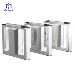 공장 맞춤형 얼굴 인식 보안 액세스 제어 RFID SUS304 고속 유도 스윙 배리어 게이트 개찰구 - Product Image 6