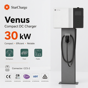 1. สถานีชาร์จไฟฟ้ากระแสตรงขนาดกะทัดรัด Starcharge Venus 30kW 100A หน้าจอสัมผัส 7 นิ้ว ระบบระบายความร้อนด้วยลม สำหรับสถานที่ทำงาน - Product Image 1