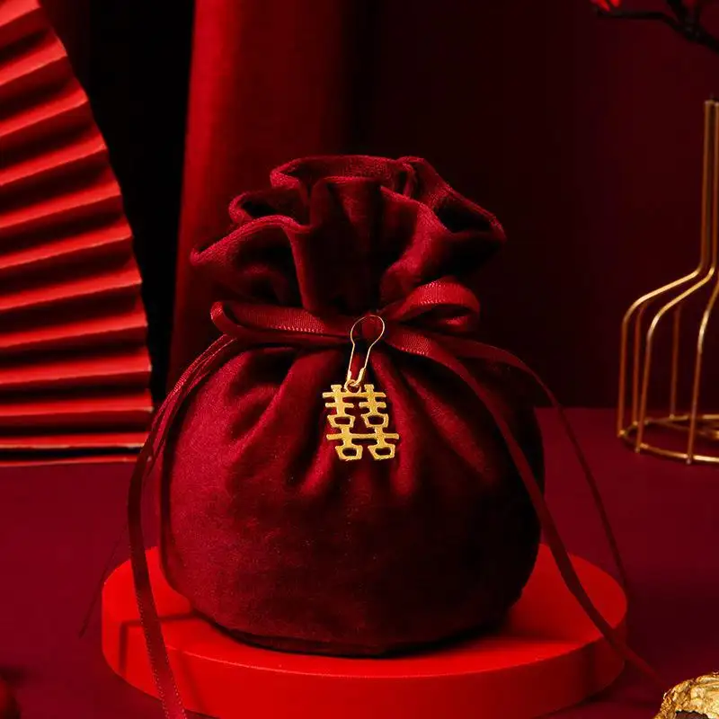 Pochettes à bijoux de luxe personnalisées, sac à cordon en velours, sacs d'emballage de bijoux cadeaux avec Logo personnalisé, corde en soie en daim