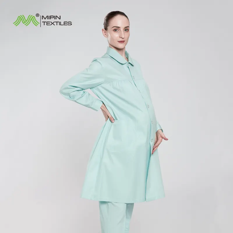 MengYIpin seragam dokter wanita, atasan seragam perawat hijau permen untuk perempuan hamil pakaian kerja pakaian medis scrub lengan panjang