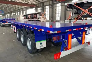 Pagar gudang kualitas tinggi/flatbed flatdeck kontainer semi trailer untuk truk