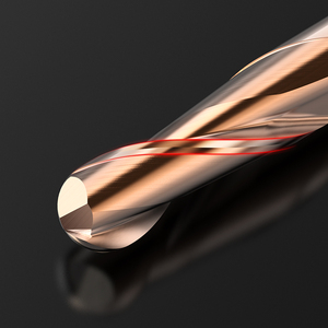 HUHAO HRC 55 boule nez deux cannelures carbure tungstène acier fraise en bout TiSiN enduit fraise cnc aluminium fraises - Product Image 4