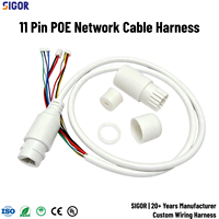 Câble LAN POE 11 conducteurs en PVC personnalisé OEM IP67 pour systèmes de caméras IP d'ordinateurs et d'appareils électroménagers