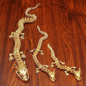 Figuras de <span class=keywords><strong>Dragón</strong></span> de Metal en 3D, Multiarticuladas y Móviles, Decoración para el Hogar y el Escritorio, <span class=keywords><strong>Dragón</strong></span> Antiguo de Mano, Artesanía de Estilo Chino, Regalo - Product Image 2