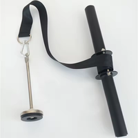 Barres d'entraînement de rouleau de force de triceps de bande noire de poignet d'avant-bras de gymnastique à la maison avec la poignée en mousse molle