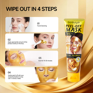 Vente en gros de masques peel-off Bosuya 24K Glod/Rich Minerals, masque hydratant pour le visage, soin de la peau, anti-âge, masque facial - Product Image 6
