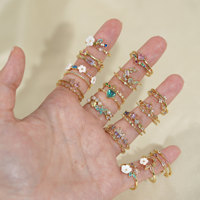 Bagues mode haute qualité gros, ouverture ajustable, zircon incrusté, plaqué or 18K, femmes – bagues fines