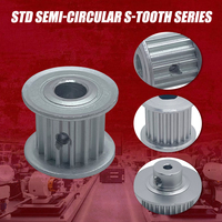 Poulie de distribution STD S2M en aluminium et acier, poulie d'entraînement synchrone, alésage et dents OEM, poulie pour imprimante 3D, poulies CNC personnalisées