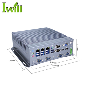 Fabrik preis Lüfter loser industrieller eingebetteter PC mit Core i3 i5 <span class=keywords><strong>i7</strong></span> Prozessor 6xCOM VGA HD DP für die Automatisierung - Product Image 3