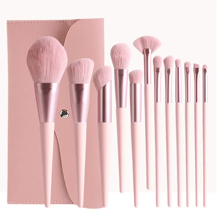 Profesional Originele 12 Stuks Unieke Make-Up Kwasten Set Prive Logo