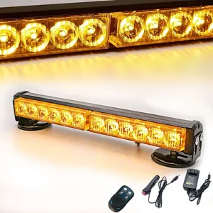 12LED Magnétique Voiture Lumières Stroboscopiques Voyant d'Avertissement Led Stroboscopique Aimant Toit Danger Flash 12V Rechargeable avec <span class=keywords><strong>Batterie</strong></span> 4000mAh - Product Image 6