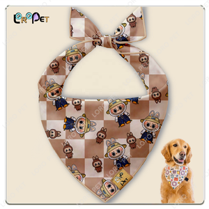مناديل قطنية جديدة للحيوانات الأليفة لعيد الميلاد للكلاب والقطط، وشاح مثلث الشكل مع نمط مطبوع للصيف والشتاء والربيع - Product Image 1