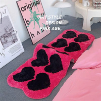 Nouveau design antidérapant TPR Back tapis de Saint Valentin tapis de touffetage tapis coeur rose