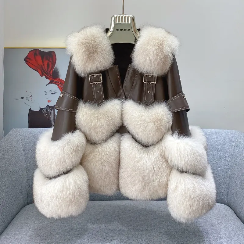 2021 sıcak satış kış kürk ceket gerçek tilki kürk ceket kadınlar için kürk ceket