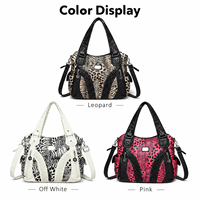 Sac à bandoulière pour femme imprimé léopard multicolore, style Y2K vintage en cuir PU, sac hobo, faible MOQ 20 pour les détaillants de mode