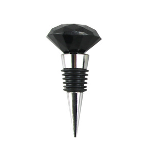 Diamond Pattern Wine <b>Stopper</b> Black Metal Sealing <b>Bottle</b> <b>Stopper</b> For Wine Champagne - Product Image 1