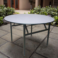 Ventes chaudes Table ronde pliante en PVC pas chère pour les mariages, les événements et les fêtes