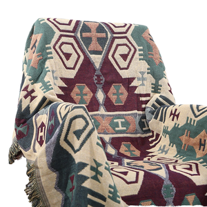 Jetés de lit en coton/polyester tissé style bohème Dulcis, respirants et doux pour la peau, pour le voyage, la décoration intérieure et Noël par hi - Product Image 1