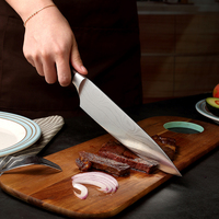 Xinzuo Best Seller VG10 Ensemble de couteaux en acier damas Chef de cuisine Couteaux Santoku Ensemble de manche en bois Pakka