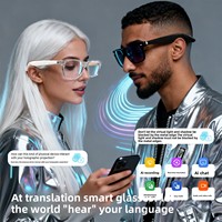 Nouvelle traduction IA pour lunettes intelligentes Traduction en temps réel 100 langues Assistant vocal Contrôle tactile Écoute de musique