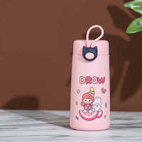 Bouteille d'eau en verre incassable de 320 ml avec poignée, personnalisable avec logo, mignonne et durable, idéale pour les enfants, cadeau de Noël, best-seller 2025