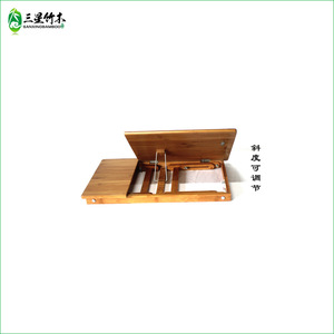 Escritorio plegable y extensible de bambú para portátil, escritorio de estudio, soporte para portátil, escritorio de regazo para personas perezosas - Product Image 1