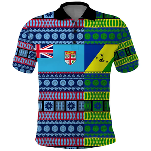T-shirt personnalisé Fidji Flag Bati Advanced Fabric Polo Vintage Super Rugby - Product Image 1