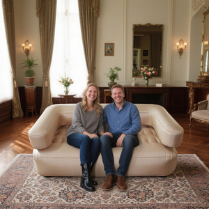 High Quality Foldable Double Automatic <b>Inflatable</b> <b>Sofa</b> Custom Logo Air <b>Sofa</b> For Indoor Activities Modern Design - Product Image 1