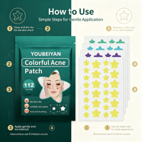 EELHOE 112 Patchs Traitement Anti-Acné au Collagène et aux Herbes, Réparation des Marques d'Acné Fermées, Hydratation et Amélioration de l'Élasticité de la Peau (Tous types de peau)