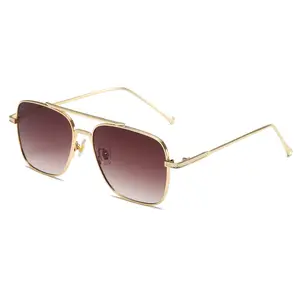 Lassic-gafas de sol de diseño para hombre y mujer, lentes de sol de metal de lujo con logotipo personalizado, 80s UV400 2023