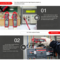 Clamp Meter Digital True RMS AC DC Penguji Tegangan Arus Multimeter UNI-T