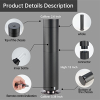 Diffuseur d'huiles essentielles sans eau en métal avec contrôle par application, lumière LED, garantie 1 an, pour usage extérieur, hôtelier et domestique, électrique