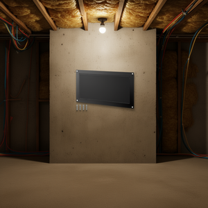 Ventilateur de fondation mural en acier noir 8 po H x 16 po L pour sous-sols, garages, ventilateurs à flux croisé - Product Image 2