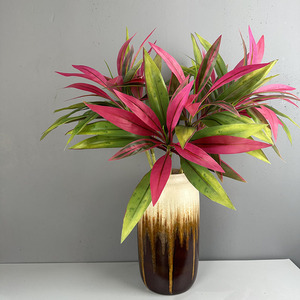 Planta Artificial de Dracaena Realista de 80 cm, <span class=keywords><strong>Hojas</strong></span> de Látex Arcoíris, Planta de Hierro para Decoración de Interiores y Exteriores, <span class=keywords><strong>Precio</strong></span> al por Mayor - Product Image 3