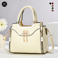 Tas Selempang Wanita Desainer Warna Solid, Tas Jinjing Portabel PU Custom MOQ Rendah, Tas Bisnis Harian