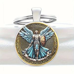 Wowei นาฬิกาไมเคิลโลหะมาใหม่พวงกุญแจที่สวยงามจี้รูปแบบอัศวินไฟศักดิ์สิทธิ์ - Product Image 2