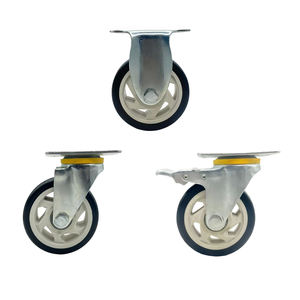 Kunststoff-Vollradrollen mit Bremse für Bürostühle und Koffer, 3/4/5-Zoll-Größen, hohe Tragfähigkeit, langlebig - Product Image 5