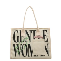 Prix d'usine direct personnaliser toile douce femme lettres fourre-tout sac à provisions décontracté nouveau Design à la mode fermeture éclair sac à main pour les femmes