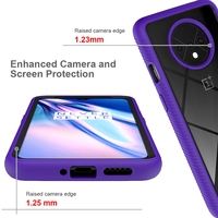 Pour OnePlus 7T Coque arrière en acrylique transparente Cadre en TPU PC 3 en 1 Étui de téléphone portable Étui de protection contre les chocs