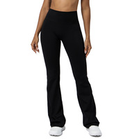 Pantalon Femme Européen Américain Nu Serré Danse Jambe Large Hip-lifting Taille Haute Décontracté Évasé Plus Size Fitness Sports Yoga
