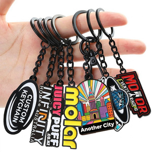 Portachiavi Personalizzati in Metallo All'Ingrosso OEM in Lega di Zinco 2D/3D con Logo e Lettere in Smalto Duro/Morbido Souvenir - Product Image 1