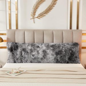 Dài Faux Fur Fluffy Cơ Thể Gối Sang Trọng Sang Trọng Trang Trí Cơ Thể Gối Chèn, Siêu Mềm Mại Và Ấm Cúng Dây Kéo Đóng Cửa 21x54 Inch - Product Image 1