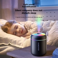 Humidificateur USB Mini Canonball, Grand Volume de Brume, Lumière Ambiante Colorée, Aromathérapie pour Maison et Espaces Climatisés, en Plastique