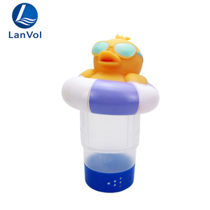 Distributeur de comprimés chimiques amusant en forme de canard flottant, ajustable pour piscine et <span class=keywords><strong>spa</strong></span>, alimentateur de chlore en plastique, facile à utiliser - Product Image 2