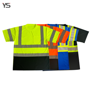 Chemise de sécurité haute visibilité à séchage rapide et anti-humidité, t-shirt de travail réfléchissant pour travaux industriels CE EN ISO 20471 - Product Image 1