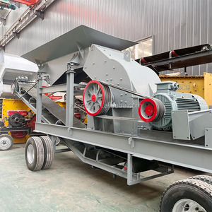 Broyeur de fabrication de <span class=keywords><strong>pierre</strong></span> PC400x600 Broyeur à marteaux diesel mobile avec chargeur vibrant - Product Image 2