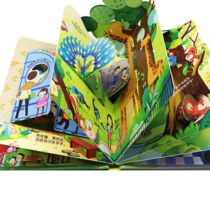 Customized OEM popup book designer wholesale hot sale kids baby studying creative educational 3D pop up books for children