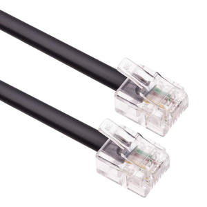 Ligne téléphonique finie à quatre cœurs RJ11 6P4C personnalisée différentes longueurs, grande quantité et excellente - Product Image 2