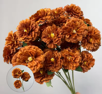 Fleurs artificielles en soie couleur caramel : Rose, Anthurium, Hortensia, Pivoine – Style naturel, imprimées à l'écran, pour suspension florale au plafond